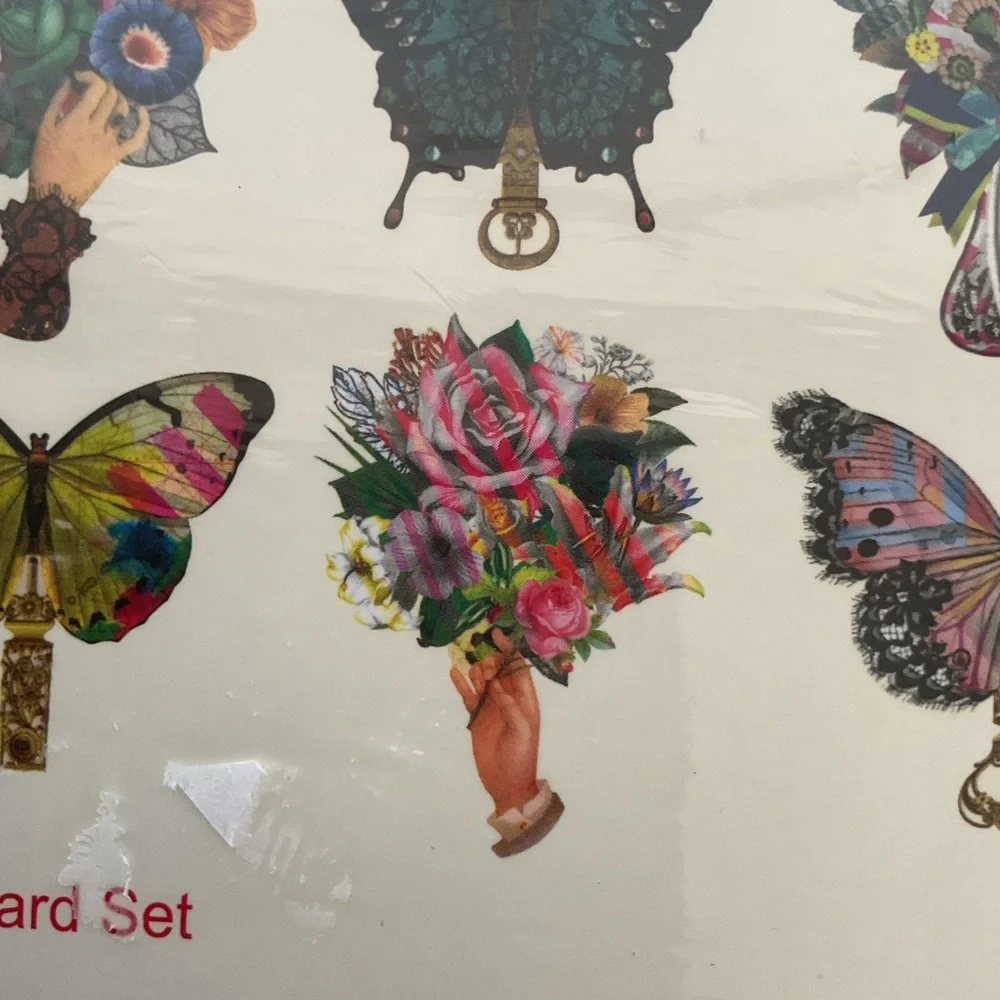 Christian Lacroix Frivolites Fan Diecut Boxed Notecards NWT